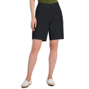 Karen Scott‎ Women's Bermuda Shorts Size 14 Deep Black Woven Comfort Waist
